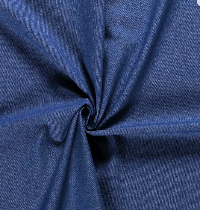 Jeans stretch Stoff vorgewaschen uni blau