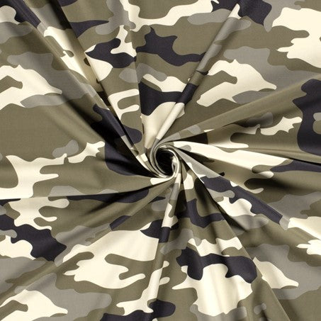 Sportswear Jersey Digitaldruck Camouflage khaki-grün