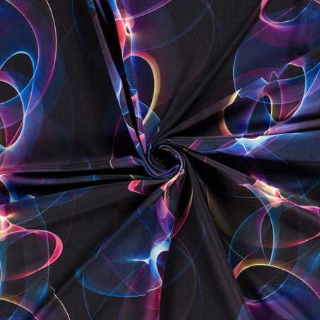 Sportswear Jersey Digitaldruck abstrakt schwarz-türkis