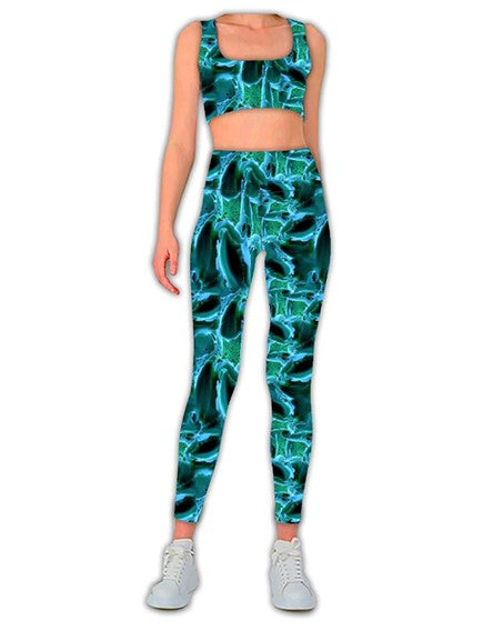 Sportswear Jersey Digitaldruck abstrakt dunkelgrün