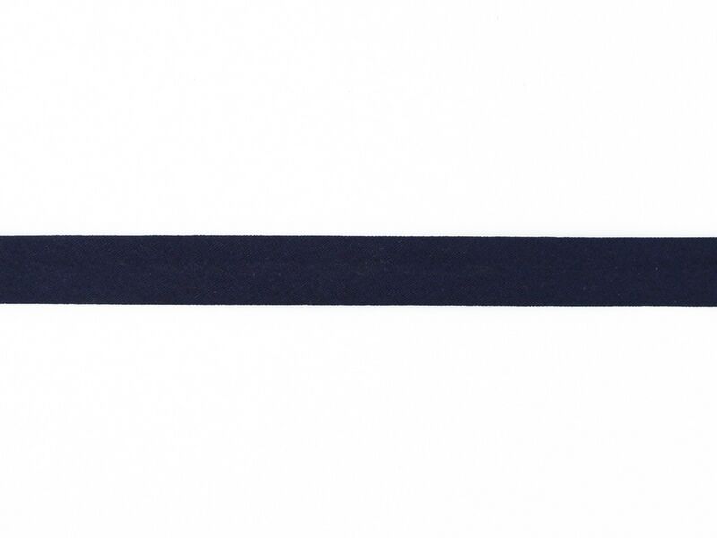 Double Gauze/Musselin - Schrägband 20 mm dunkles marine