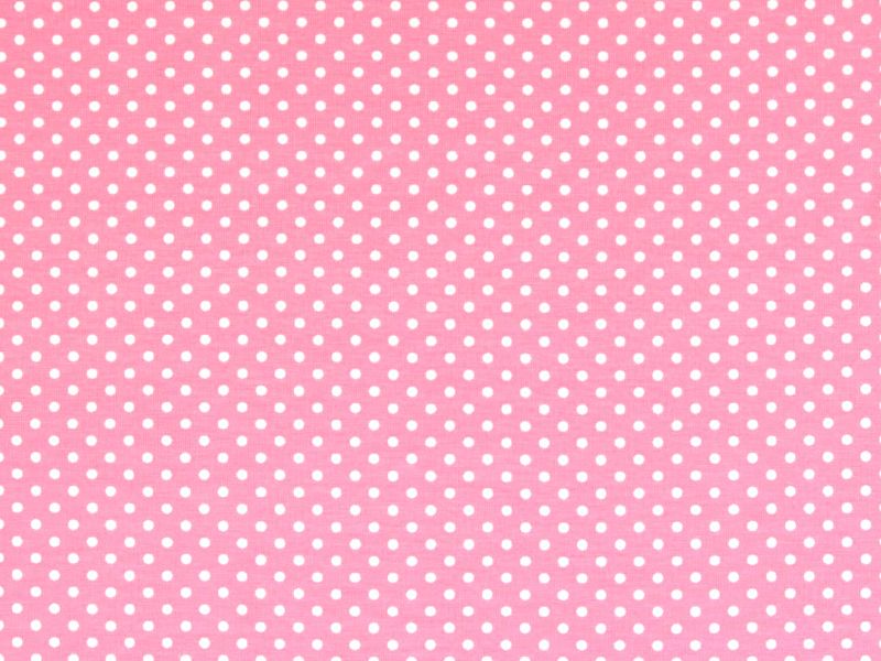 Baumwolljersey Punkte rosa