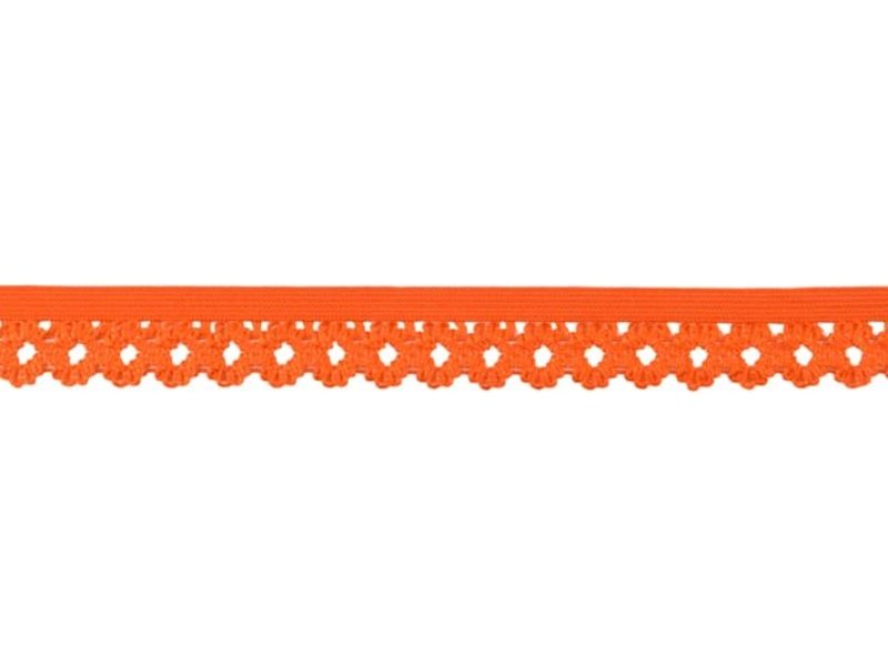 Elastisches Spitzenband 2 cm orange