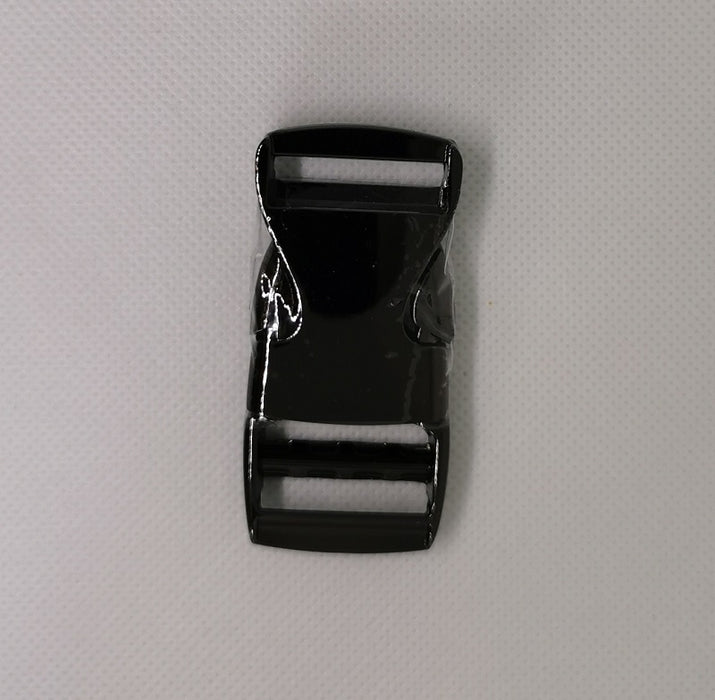 Steckschnalle Metall 25mm schwarz