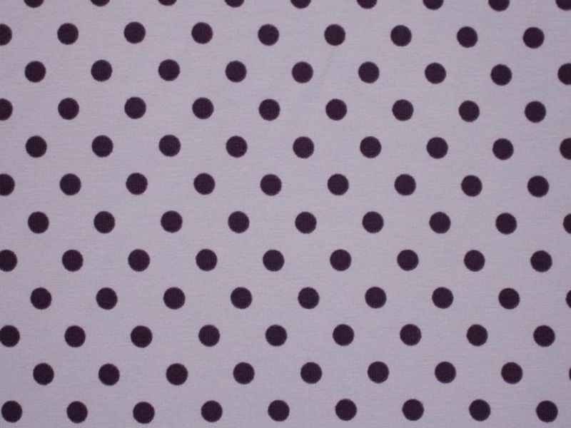 Baumwolljersey Punkte flieder - violett