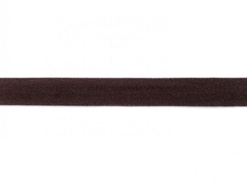 Elastisches Jersey - Schrägband 20 mm dunkelbraun