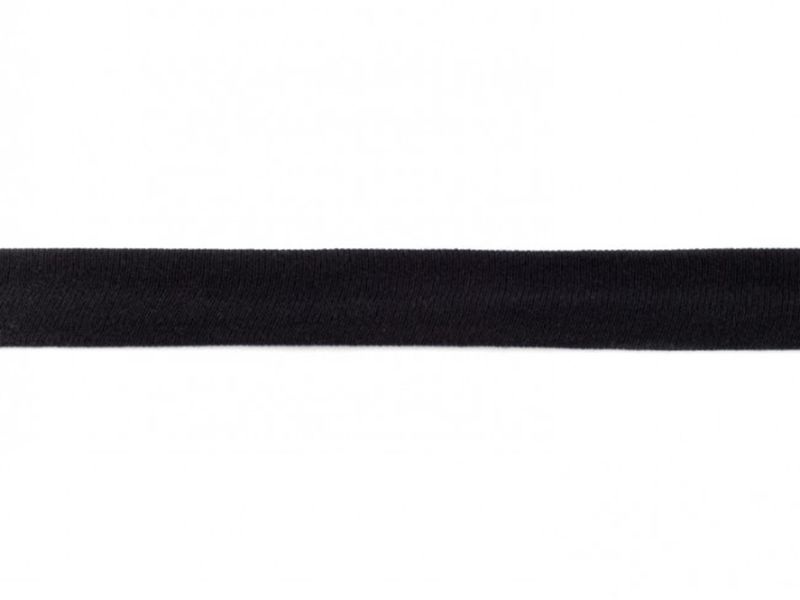 Elastisches Jersey - Schrägband 20 mm schwarz