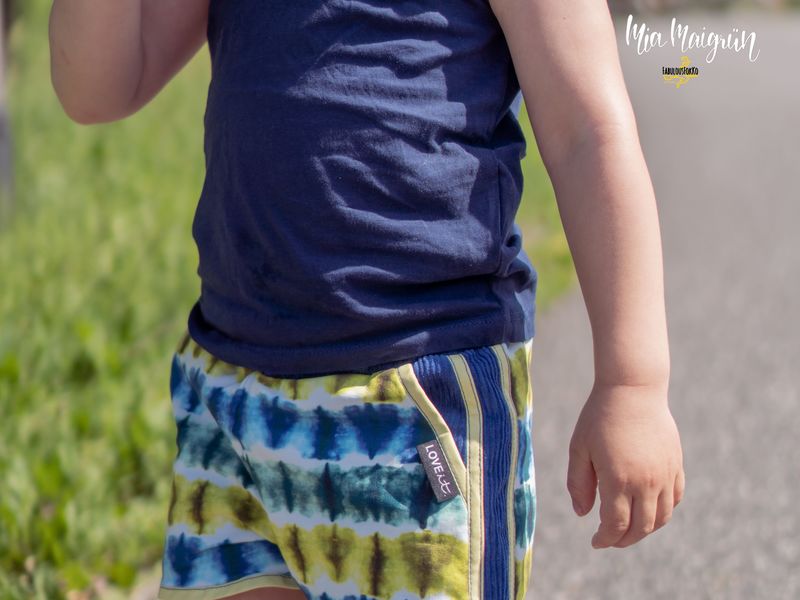 Sommersweat Hilco "Batiko" weiss - marine