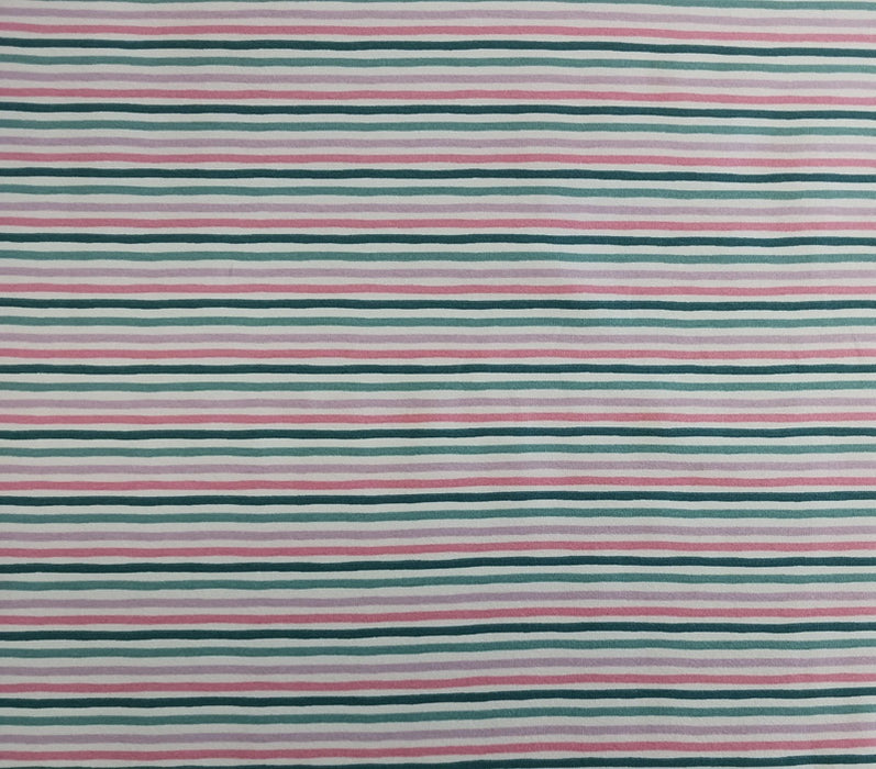 Baumwolljersey gestreift weiss grün bis rosa