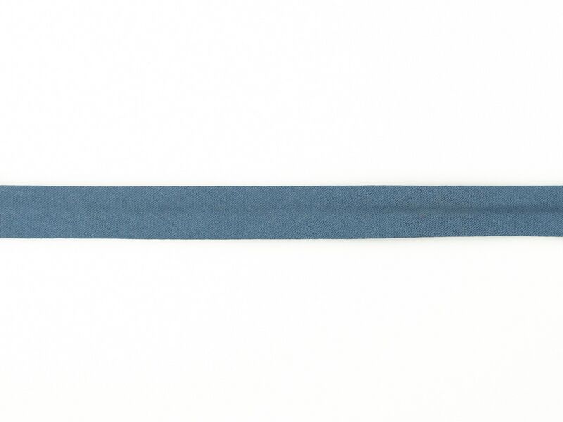 Double Gauze/Musselin - Schrägband 20 mm jeansblau
