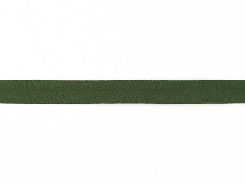 Double Gauze/Musselin - Schrägband 20 mm dunkelgrün