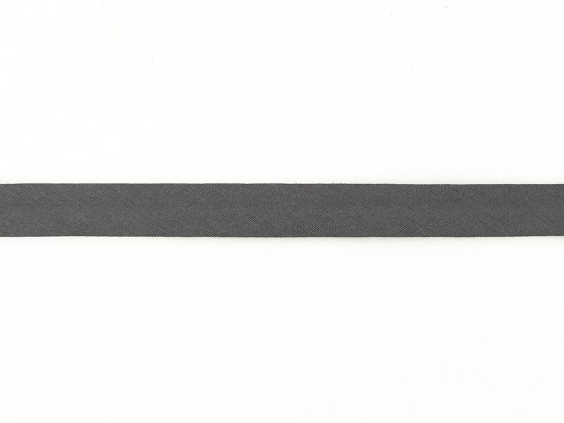 Double Gauze/Musselin - Schrägband 20 mm grau