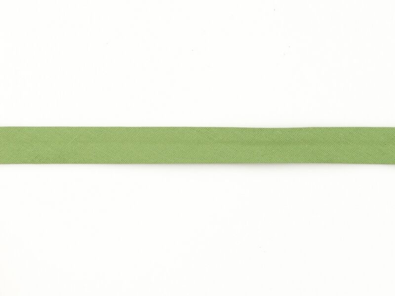 Double Gauze/Musselin - Schrägband 20 mm grün
