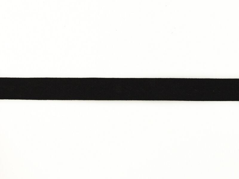 Double Gauze/Musselin - Schrägband 20 mm schwarz