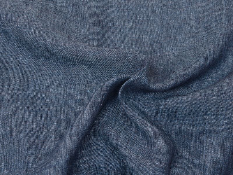 Leinenstoff Hilco "Formentera" jeansblau meliert