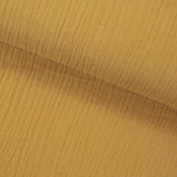 Double Gauze / Musselin ocker, Reststück à 25 cm