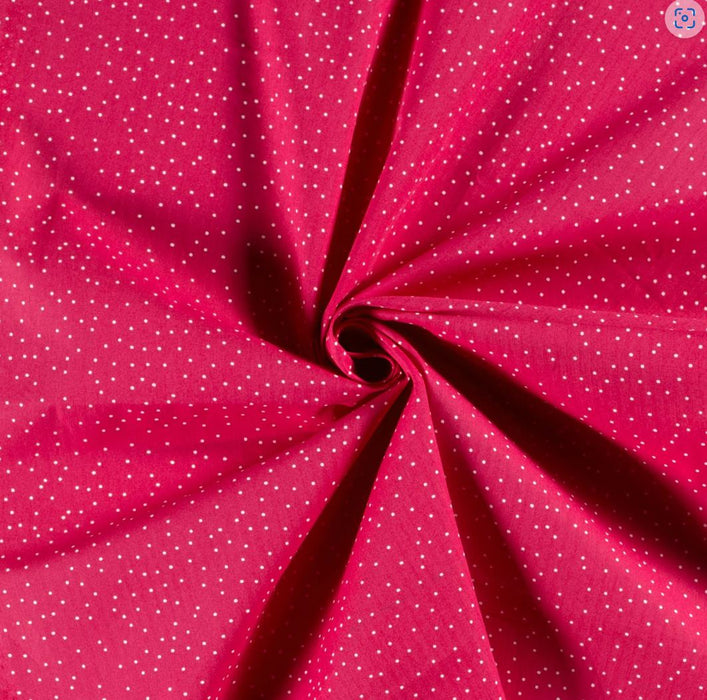 Baumwollpopeline Punkte pink