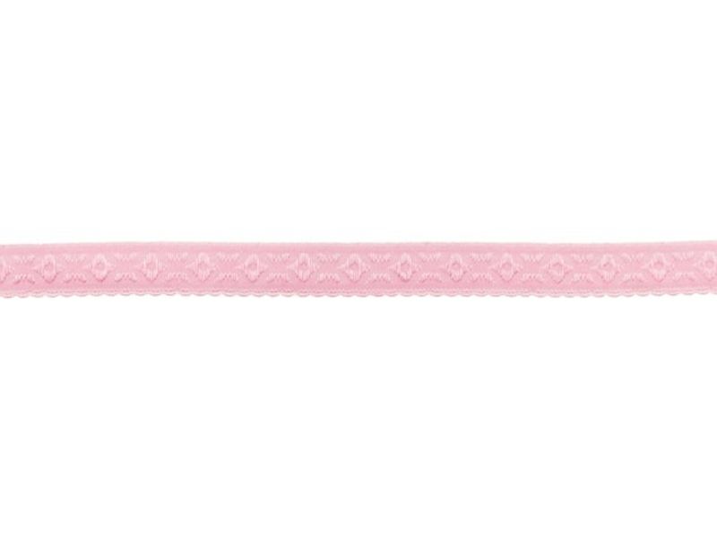 Elastisches Spitzenband / Schrägband 12 mm rosa