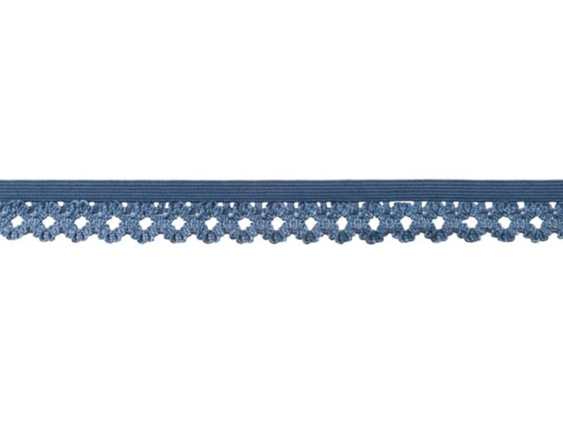 Elastisches Spitzenband 2 cm jeansblau