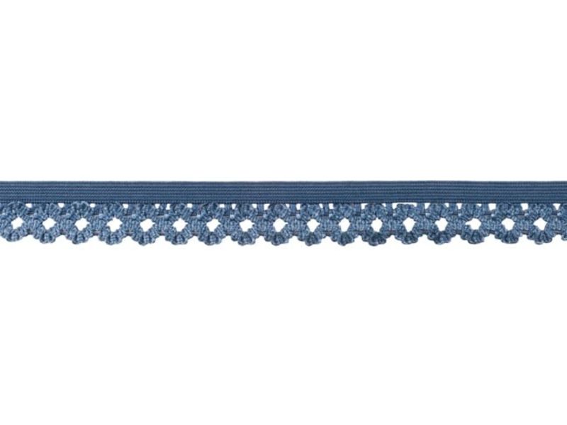 Elastisches Spitzenband 2 cm jeansblau