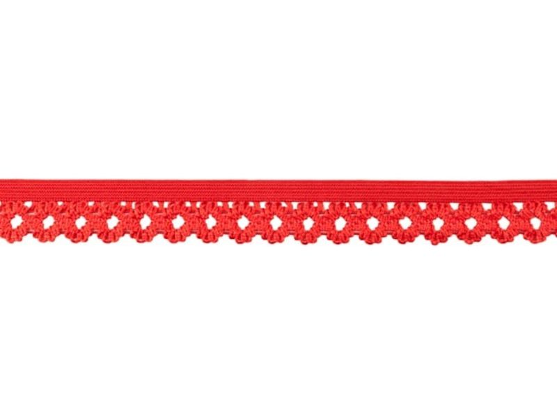 Elastisches Spitzenband 2 cm rot