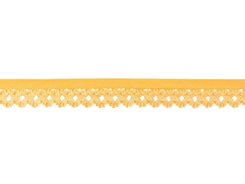 Elastisches Spitzenband 2 cm gelb