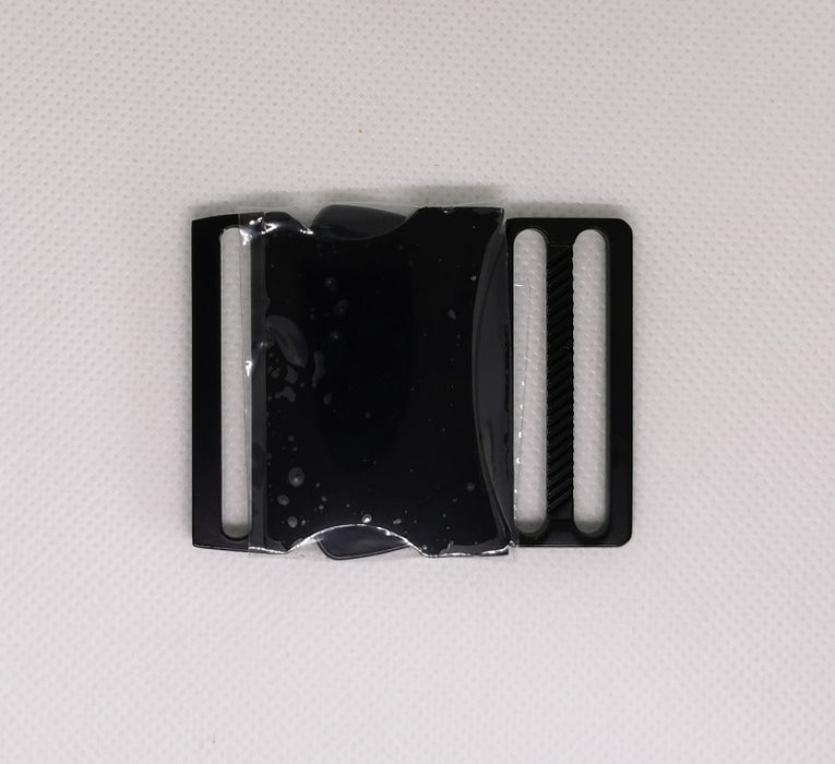 Steckschnalle Metall 40mm schwarz matt