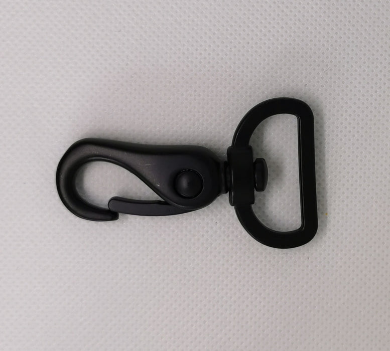 Taschenkarabiner Metall 25mm schwarz matt