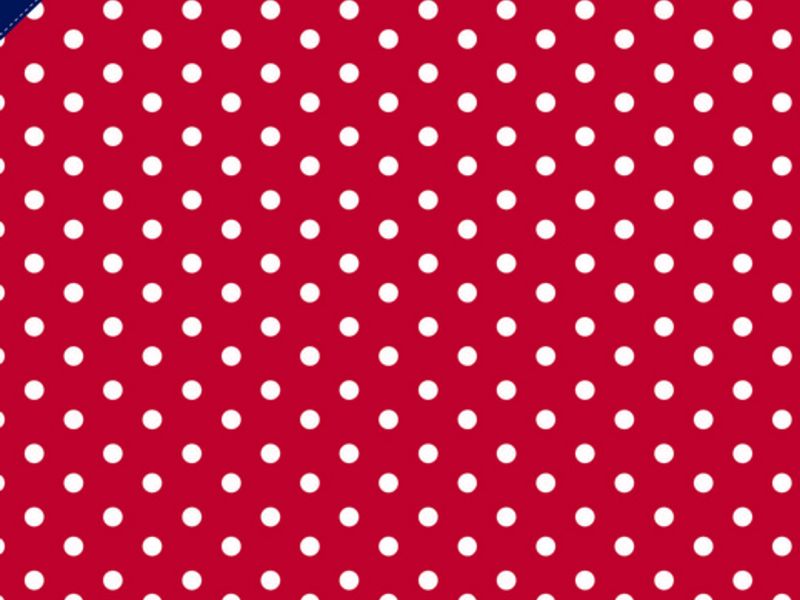 Beschichtete Baumwolle Punkte rot