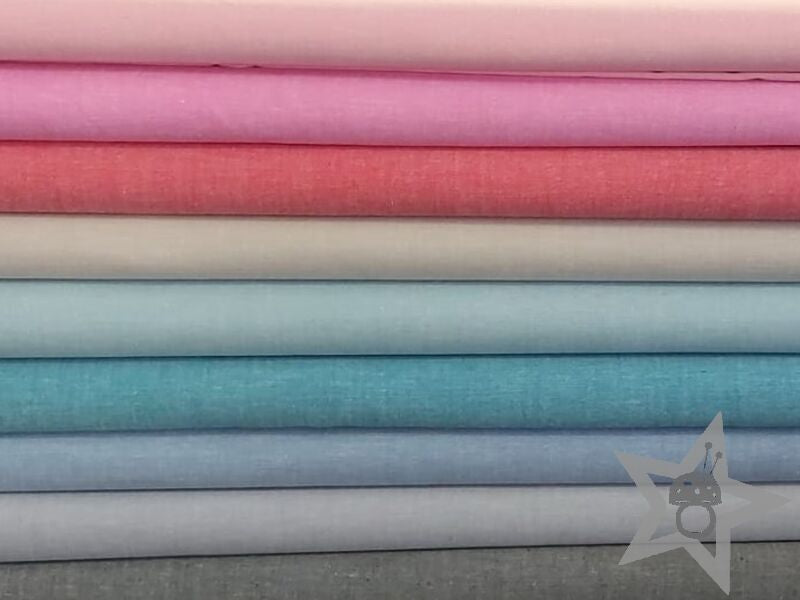 Baumwollstoff HILCO IDA uni - pastellrot meliert