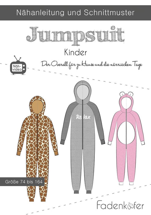 Schnittmuster Jumpsuit Kinder von Fadenkäfer