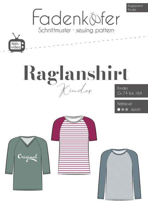 Raglanshirt Kinder von Fadenkäfer