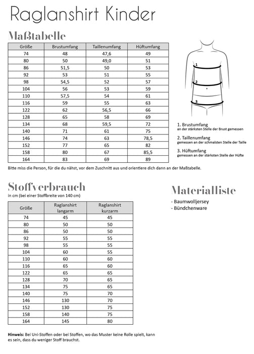 Raglanshirt Kinder von Fadenkäfer