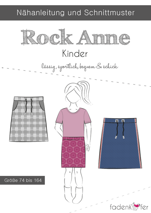 Schnittmuster Rock Anne Kinder von Fadenkäfer