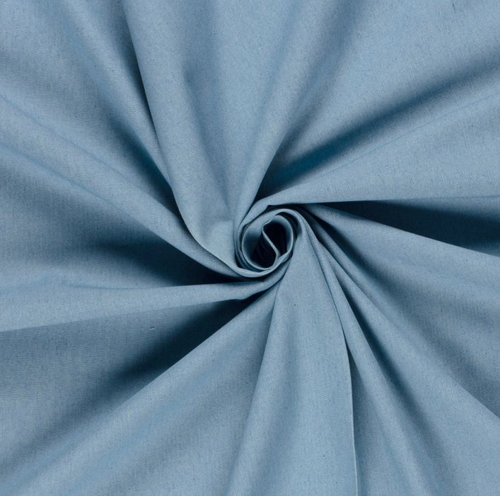 Jeans Stoff vorgewaschen uni hellblau