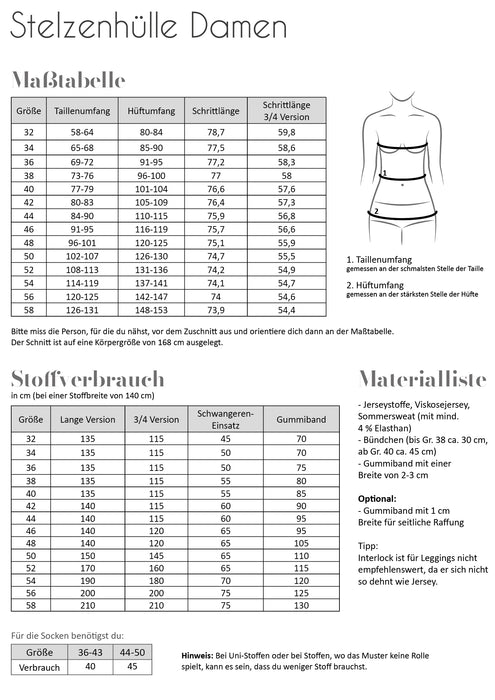 Leggins Stelzenhülle Damen von Fadenkäfer