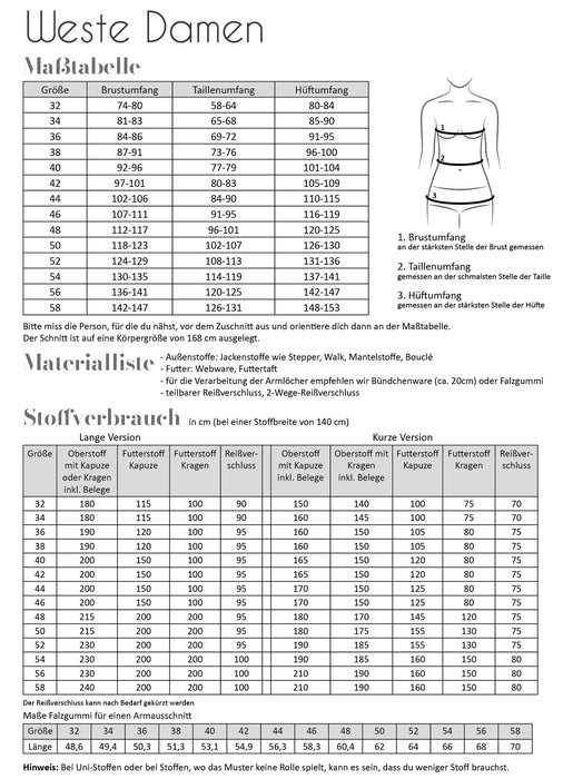 Weste Damen von Fadenkäfer