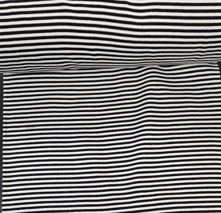 Bündchen mit streifen schwarz weiss