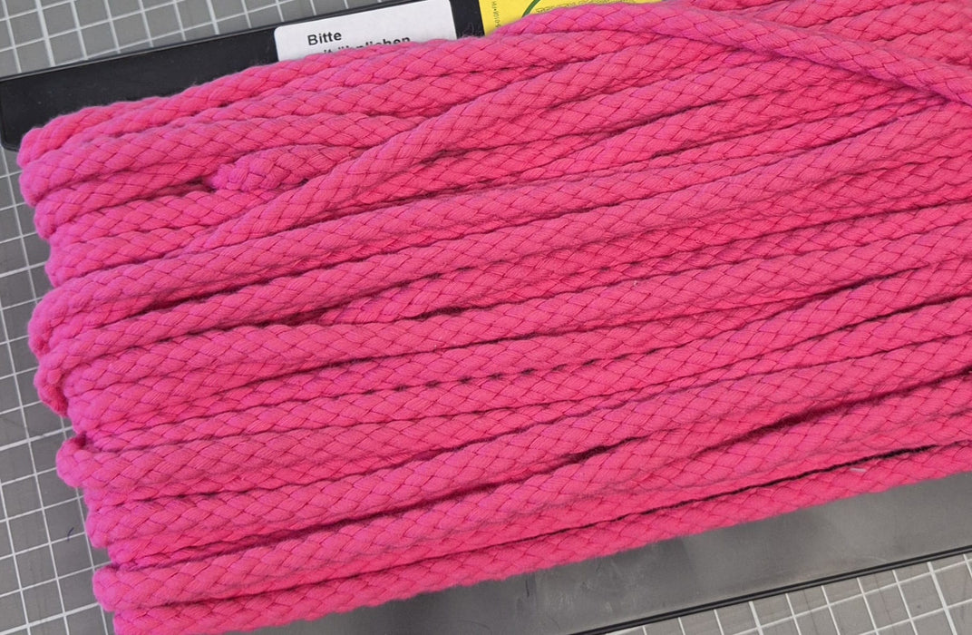 Baumwolle Flechtkordel 10mm pink