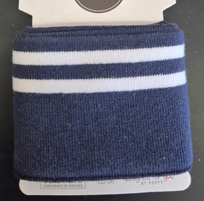 Cuff College Feinstrickbündchen marine
