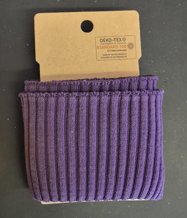 Cuff College Grobstrickbündchen violett