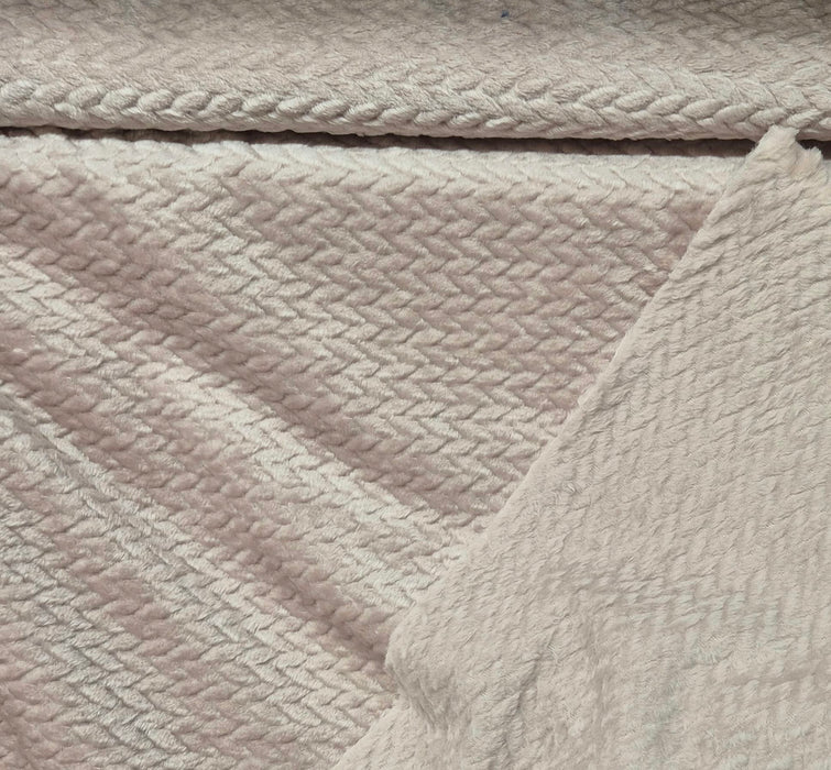 Kuschelfleece altrosa zickzack