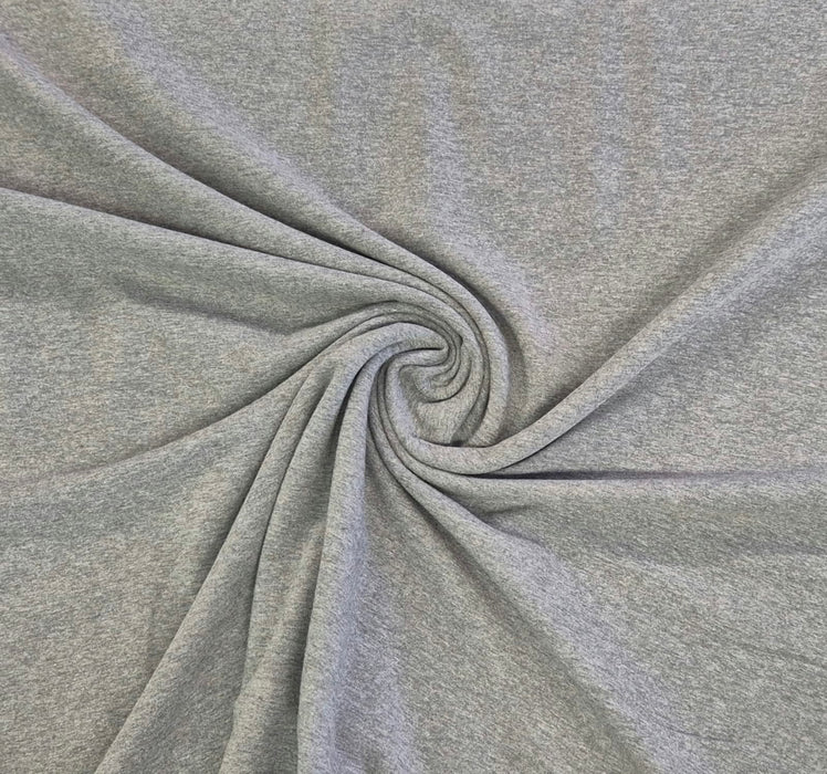 Sommersweat "Crop" grau - meliert