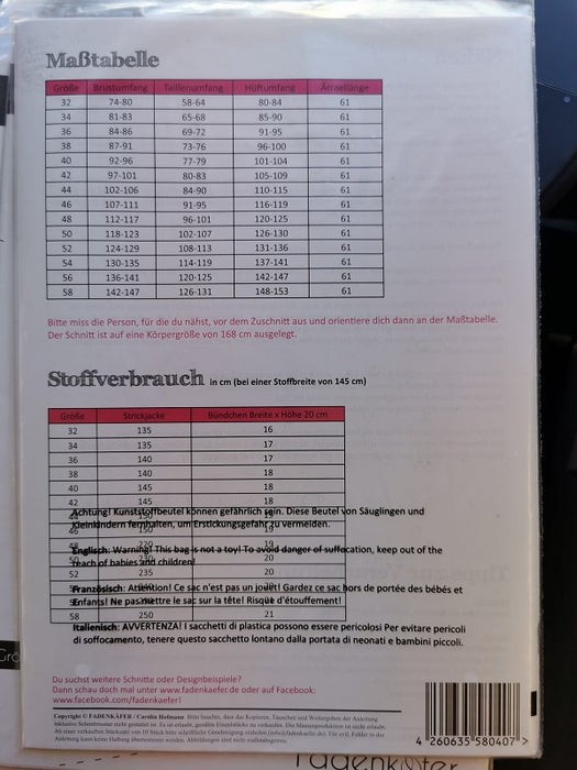 Damen Strickjacke Bea Gr. 32-58 von Fadenkäfer