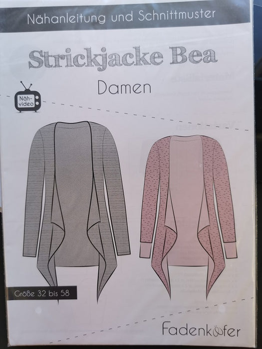 Damen Strickjacke Bea Gr. 32-58 von Fadenkäfer