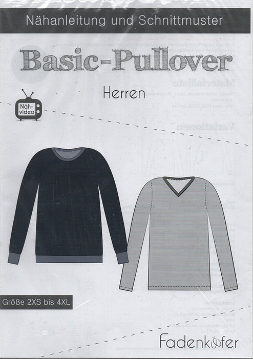 Herren Basic Pullover Gr. 2XS-4XL von Fadenkäfer