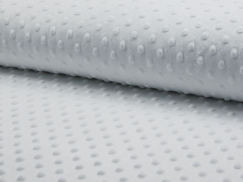 Kuschelfleece Minky Dots weiss