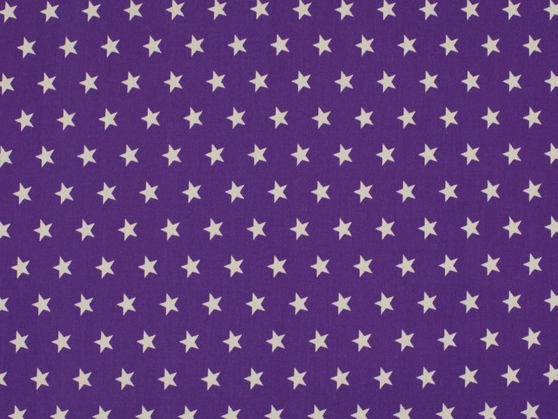 Baumwollstoff Sterne violett