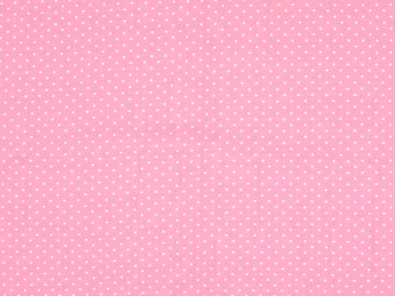 Baumwolljersey Punkte rosa