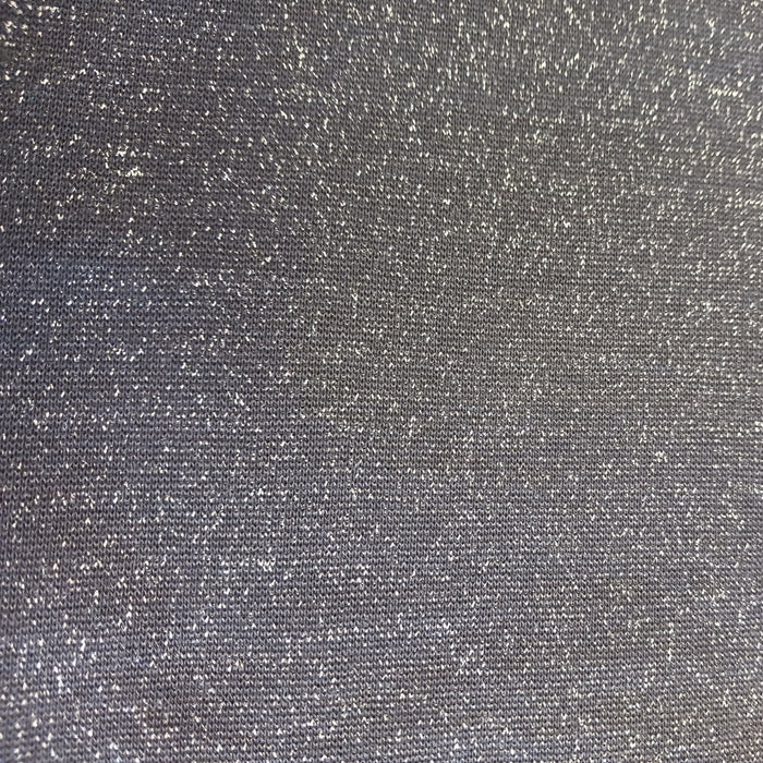Glattbündchen Lurex dunkelgrau-silber